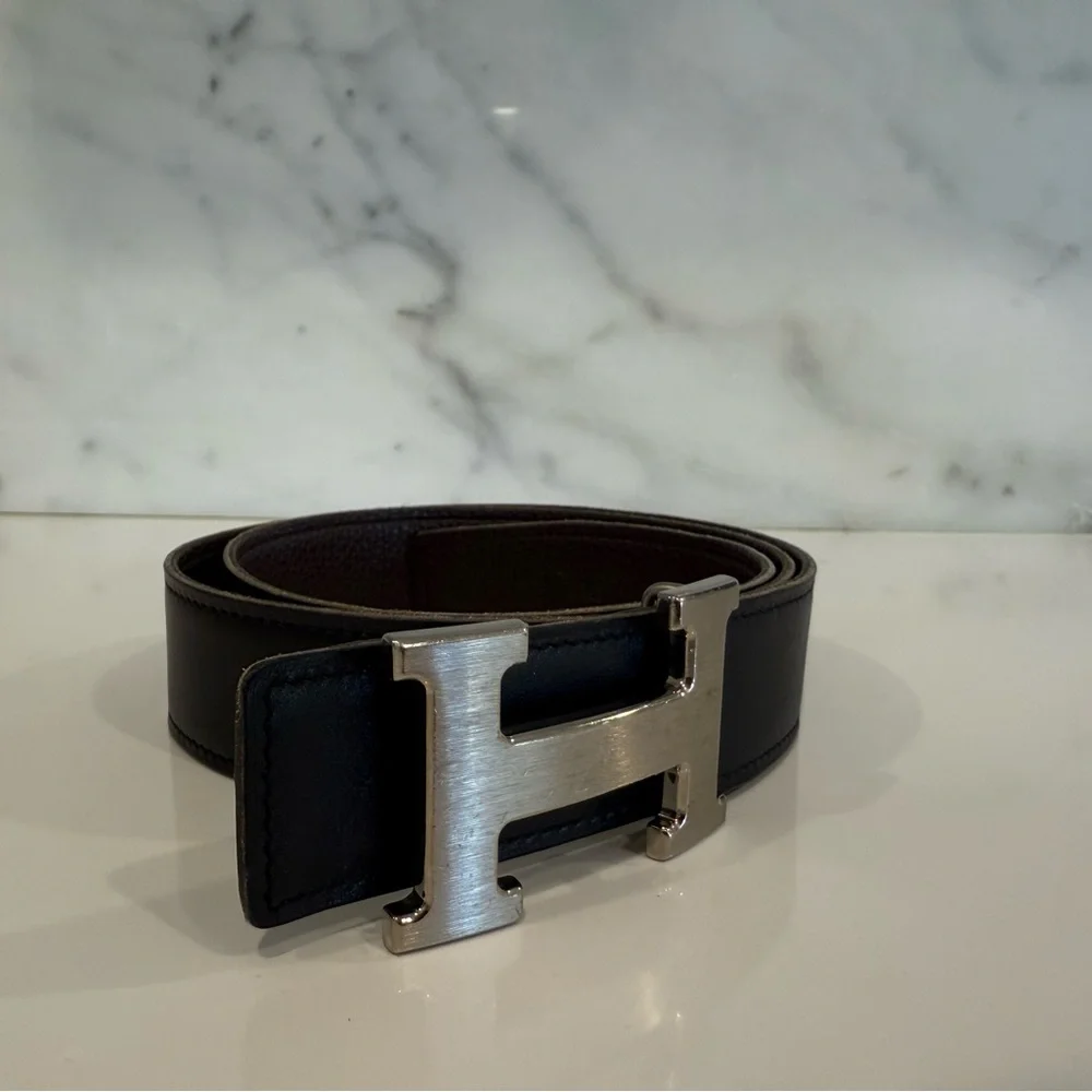 Hermes Black/Brown Reversible Belt (Size 85) - Picture 4 of 7